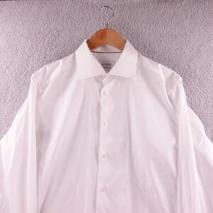 Eton Contemporary White Dress Shirt Mens 16.5-42 Long Sleeve Button Down